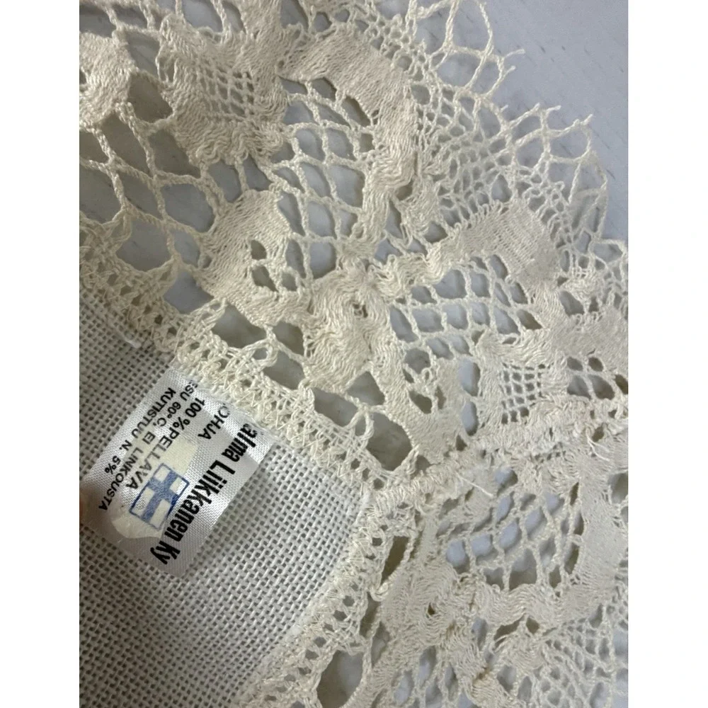 Vintage Doilie Valma Liikkanen Victorian Cream White Lace 1 PC 14